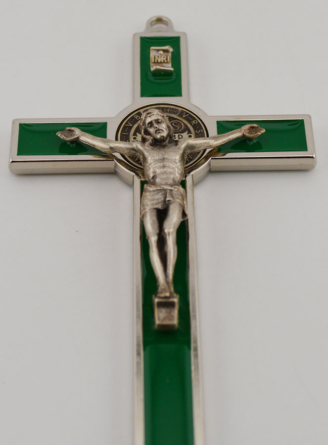 Croix de Saint Benoit - Métal Vert (pic 2)