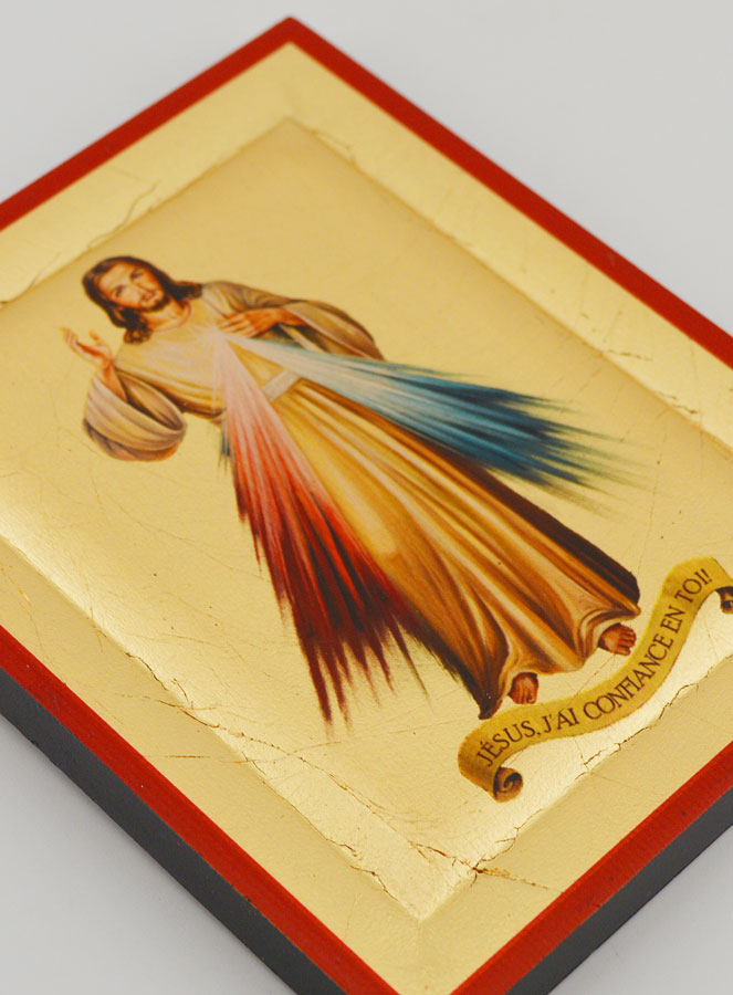 Icône Byzantine du Christ Miséricordieux Peinte à la Main - 13cm (pic 3)