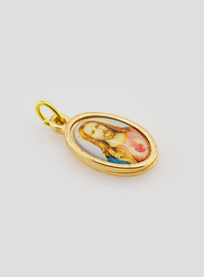 Médaille Sacré-Coeur de Jésus Dorée - 15mm (pic 2)