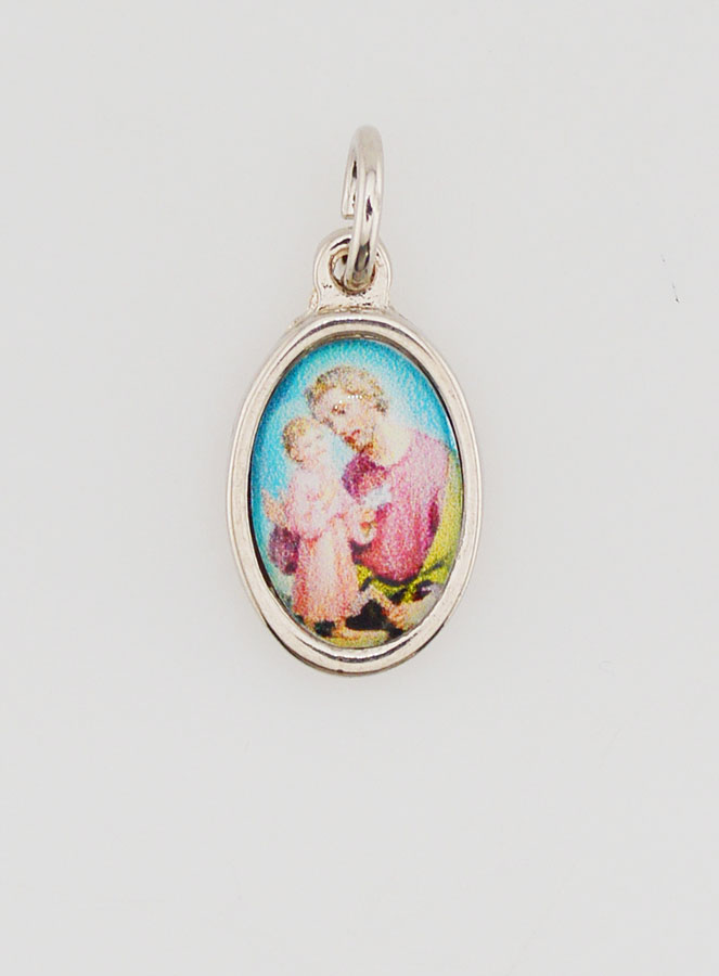Médaille Saint Joseph Argentée - 15mm (pic 1)