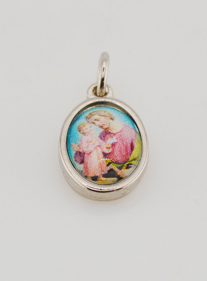 Médaille Saint Joseph Argentée - 15mm (pic 2)