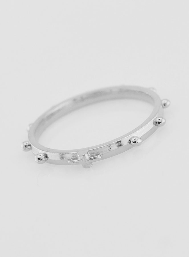 Bague Religieuse Dizainier Argentée - Taille 64 (pic 3)