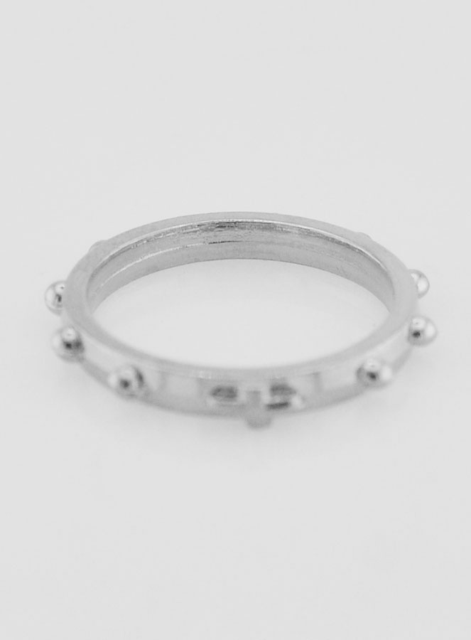 Bague Religieuse Dizainier Argentée - Taille 51 (pic 4)