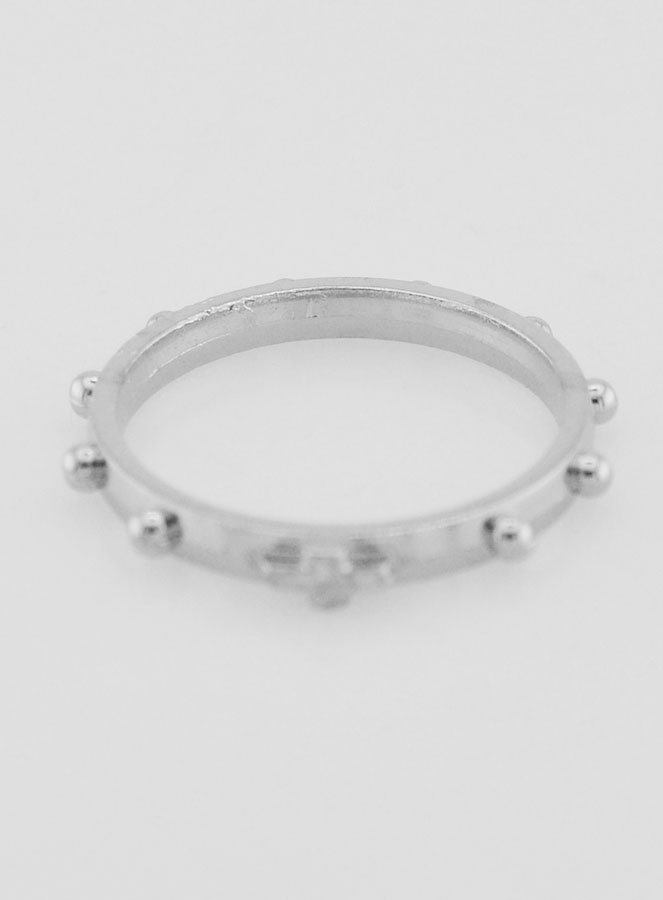 Bague Religieuse Dizainier Argentée - Taille 57 (pic 4)