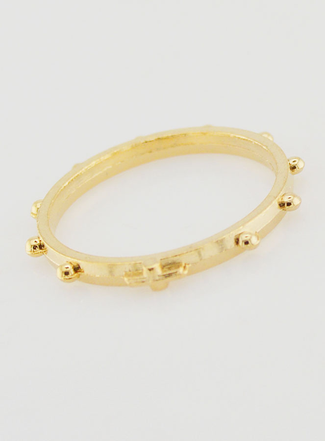 Bague Religieuse Dizainier Dorée - Taille 64 (pic 3)