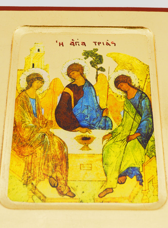Icône Byzantine Sainte Trinité de Roublev - 17 cm (pic 2)