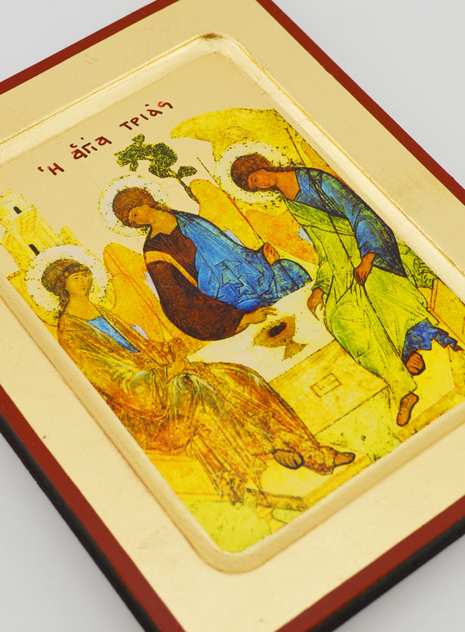 Icône Byzantine Sainte Trinité de Roublev - 17 cm (pic 3)