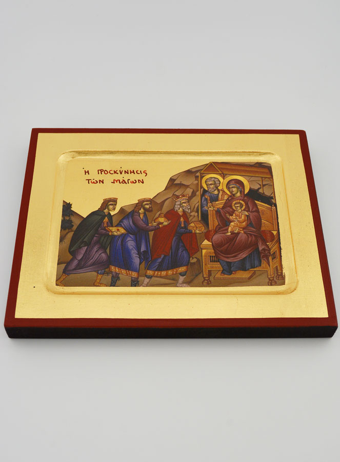 Icône Byzantine Les Rois Mages  - 17 cm (pic 2)