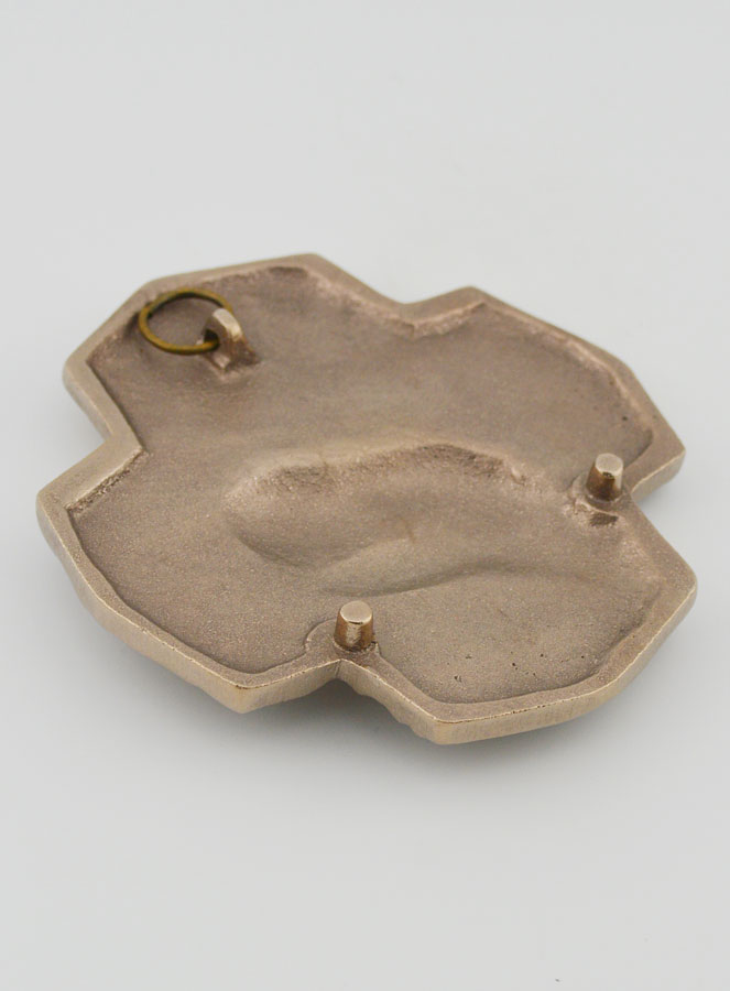 Croix en Bronze Blanc - Le Baptême - 10 cm (pic 4)