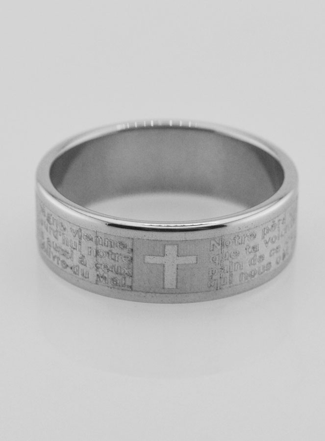 Bague Religieuse Prière du Notre Père Taille 63 (pic 1)