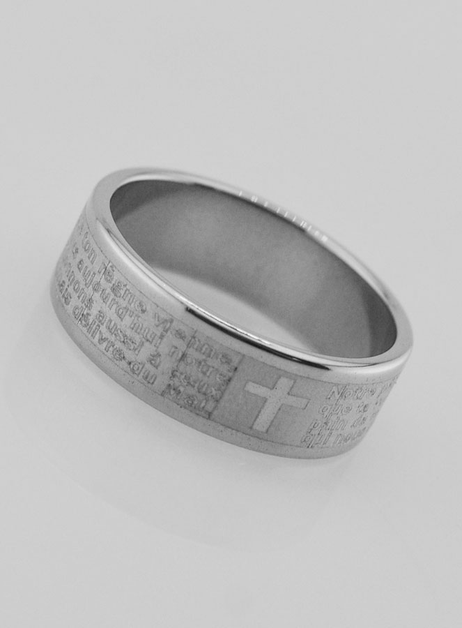 Bague Religieuse Prière du Notre Père Taille 63 (pic 2)