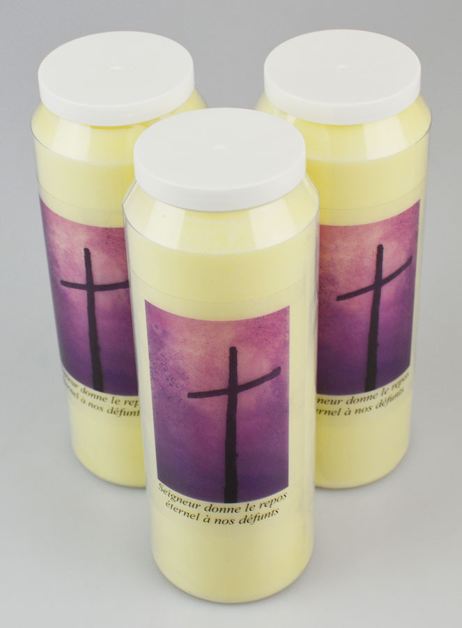 Lot de 3 Bougies de Neuvaine Prière pour les Défunts - Toussaint (pic 2)