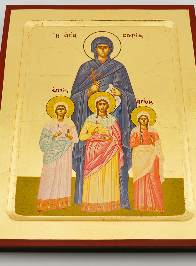 Icône Byzantine Sainte Sophie - 22 cm (pic 2)