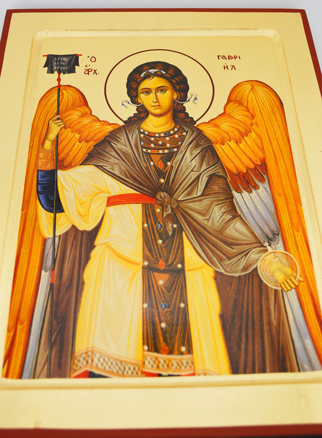 Icône Byzantine Archange Gabriel - 30 cm (pic 2)
