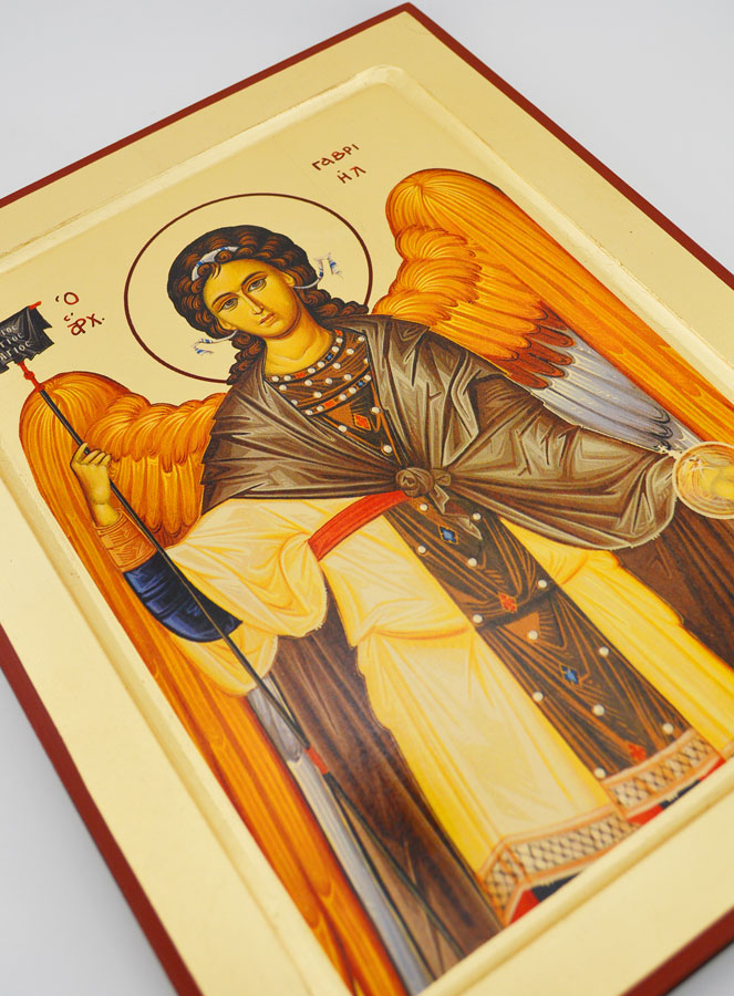 Icône Byzantine Archange Gabriel - 30 cm (pic 3)