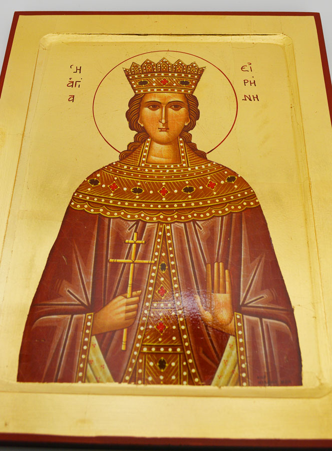 Icône Byzantine Sainte Irène de Thessalonique - 30 cm (pic 2)