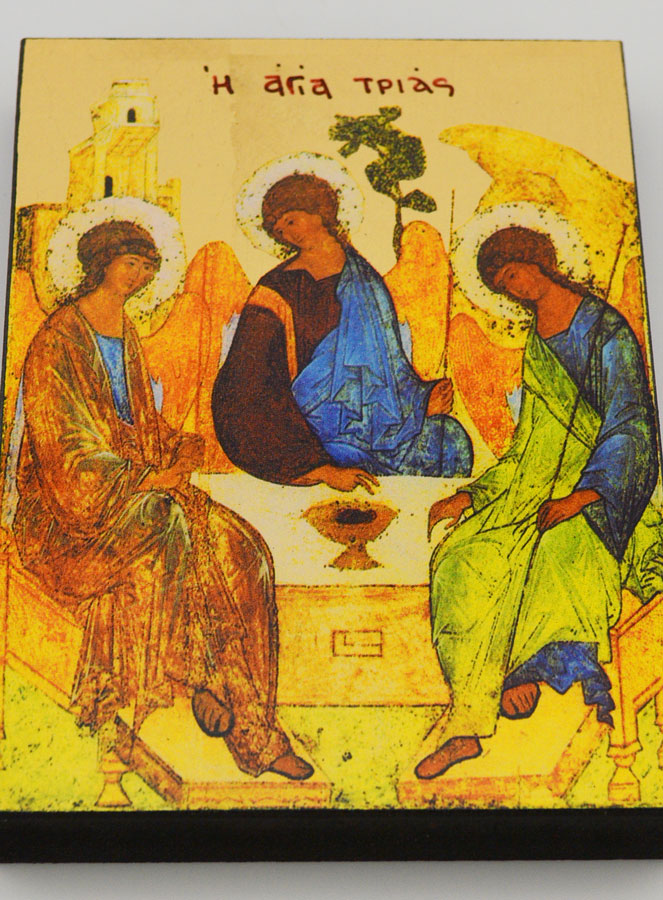 Icône Byzantine Sainte Trinité de Roublev - 12 cm (pic 2)