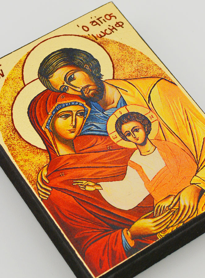Icône Byzantine Sainte Famille de Nazareth - 9 cm (pic 3)