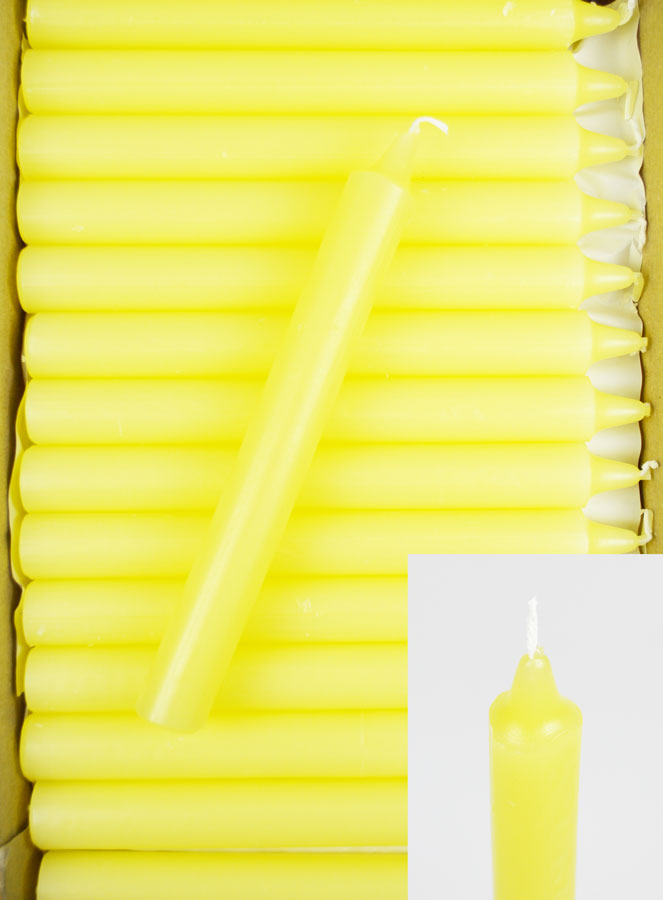 24 Bougies Cierges Teintées Masse Couleur Ivoire (pic 2)