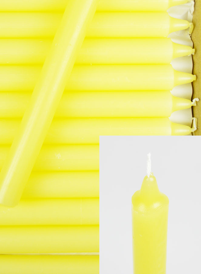 24 Bougies Cierges Teintées Masse Couleur Ivoire (pic 4)