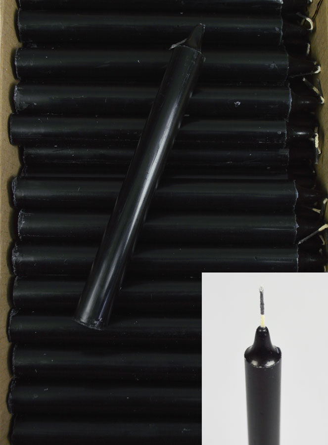 24 Bougies Cierges Teintées Masse Couleur Noir (pic 2)