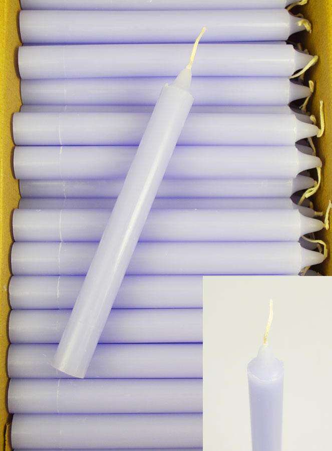 24 Bougies Cierges Teintées Masse Couleur Parme (pic 2)