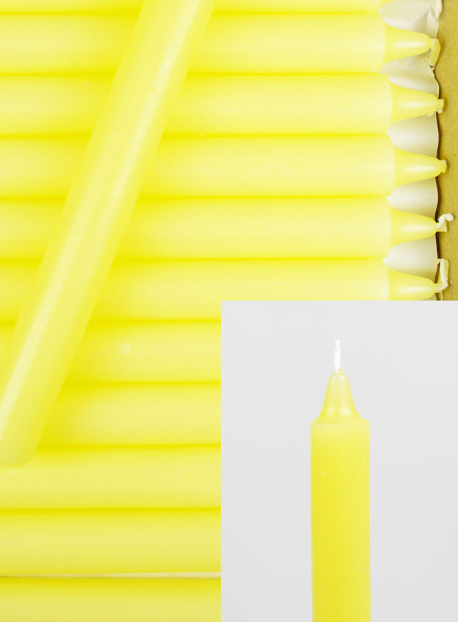 Carton 48 Cierges Teintées Masse Couleur Ivoire (pic 3)