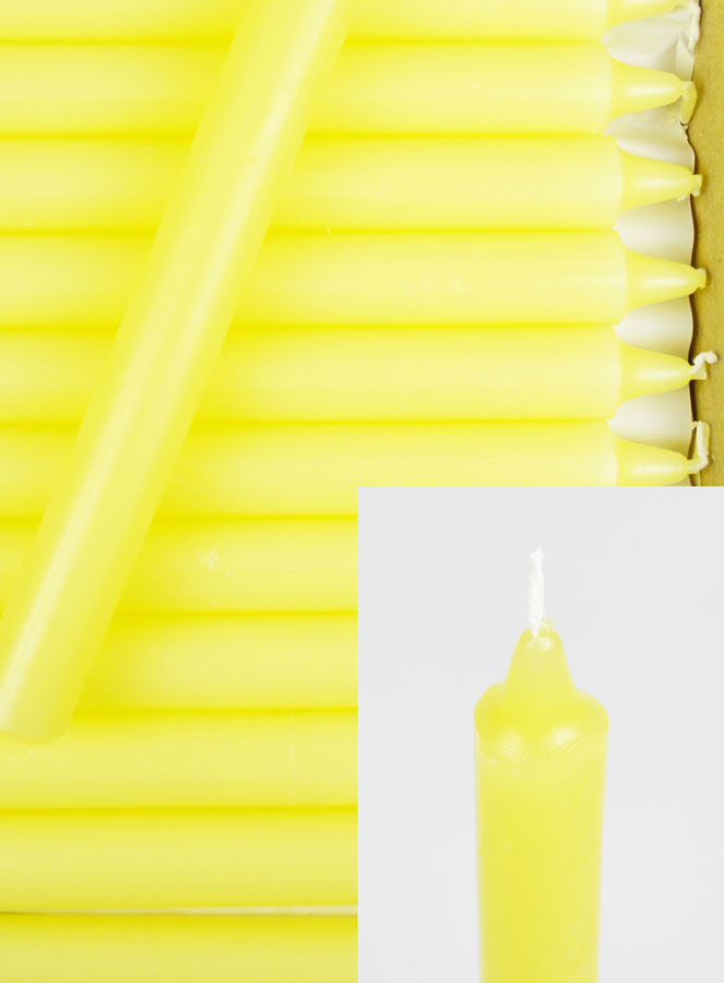 Carton 48 Cierges Teintées Masse Couleur Ivoire (pic 4)