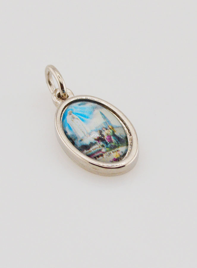 Médaille Notre Dame de Fatima Argentée - 14 mm (pic 3)