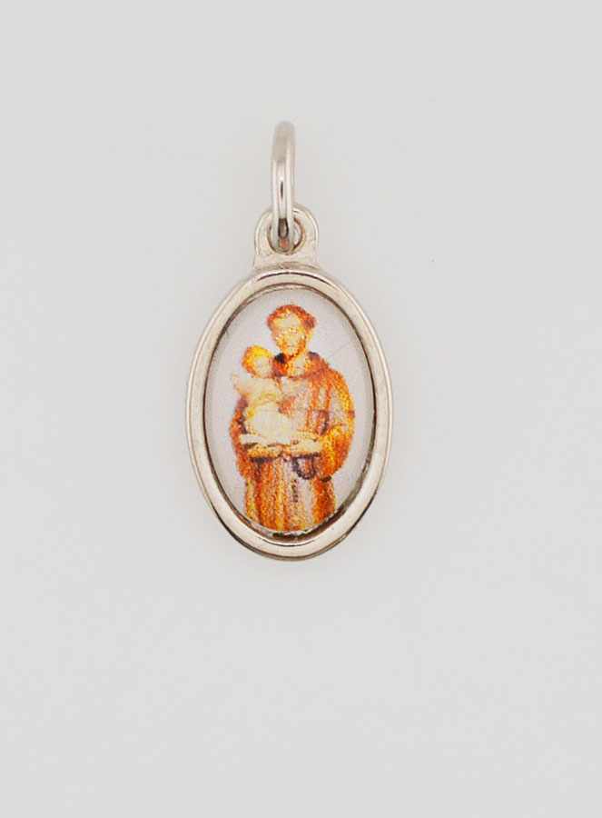 Médaille Saint Antoine de Padoue Argentée - 14 mm (pic 1)