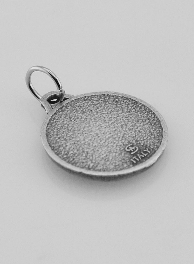 Médaille Marie qui Défait les Noeuds en Métal Argenté - 18 mm (pic 4)