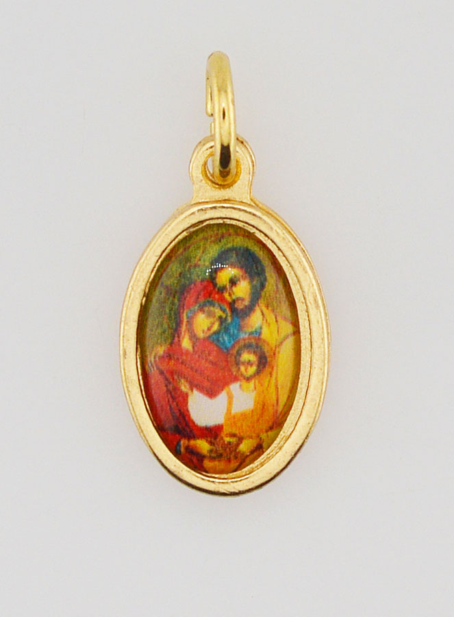 Médaille Sainte Famille de Nazareth Dorée - 14 mm (pic 1)