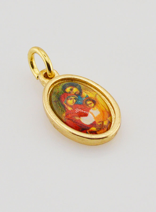 Médaille Sainte Famille de Nazareth Dorée - 14 mm (pic 3)