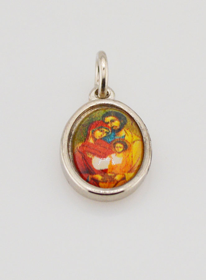 Médaille Sainte Famille de Nazareth Argentée - 14 mm (pic 2)