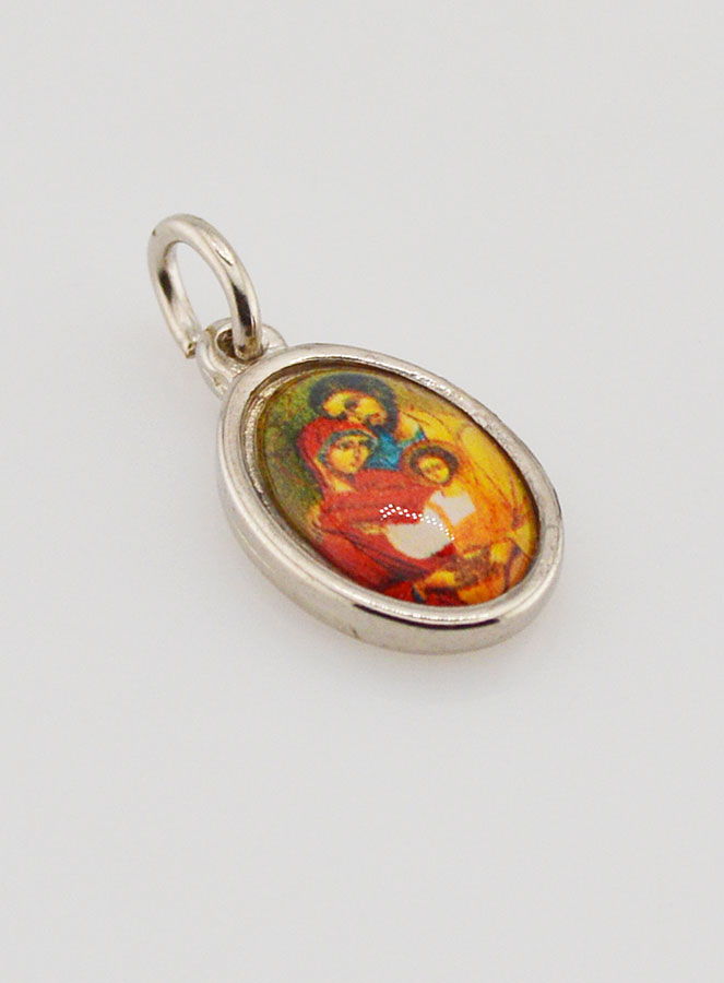 Médaille Sainte Famille de Nazareth Argentée - 14 mm (pic 3)