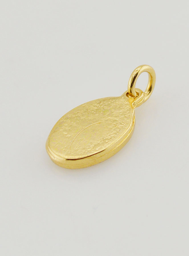 Médaille Enfant Jésus de Prague Dorée - 15 mm (pic 4)