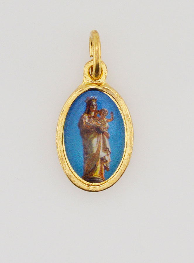 Médaille Notre Dame de la Garde - Marseille Dorée - 14 mm (pic 1)