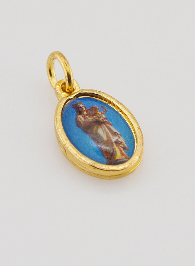 Médaille Notre Dame de la Garde - Marseille Dorée - 14 mm (pic 3)