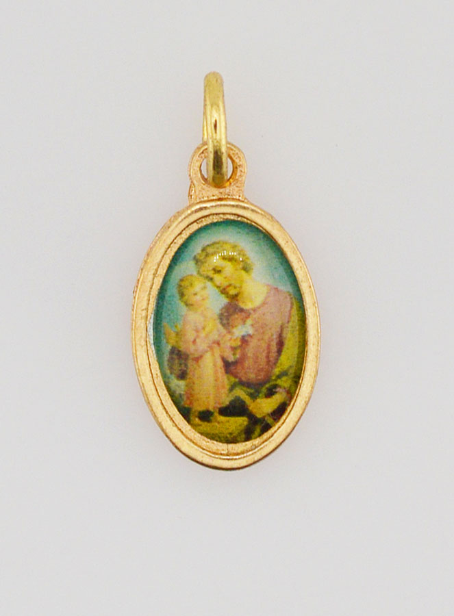 Médaille Saint Joseph Dorée - 14 mm (pic 1)