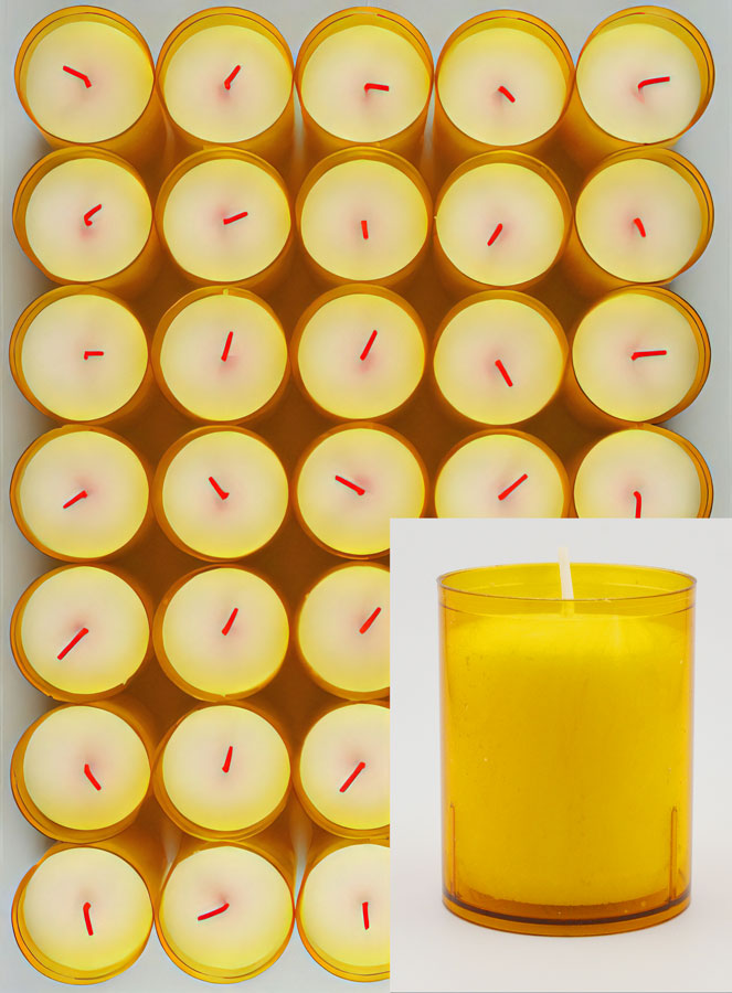 24 Bougies Veilleuses d'Église - Oranges - 20h (pic 1)