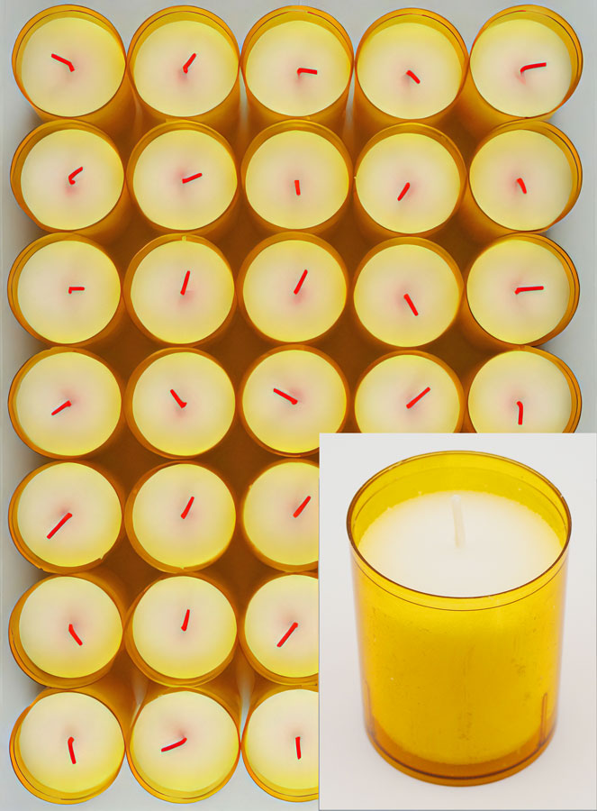 24 Bougies Veilleuses d'Église - Oranges - 20h (pic 2)