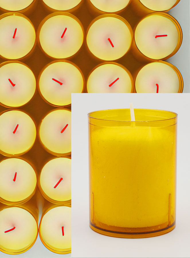 24 Bougies Veilleuses d'Église - Oranges - 20h (pic 3)