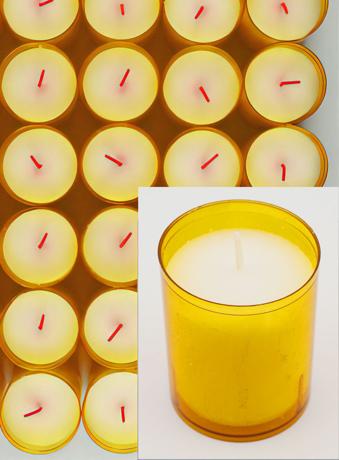 24 Bougies Veilleuses d'Église - Oranges - 20h (pic 4)