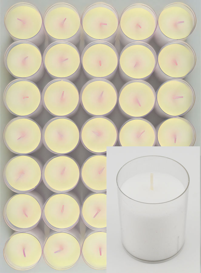 48 Bougies Veilleuses d'Église - Blanches - 20h (pic 2)