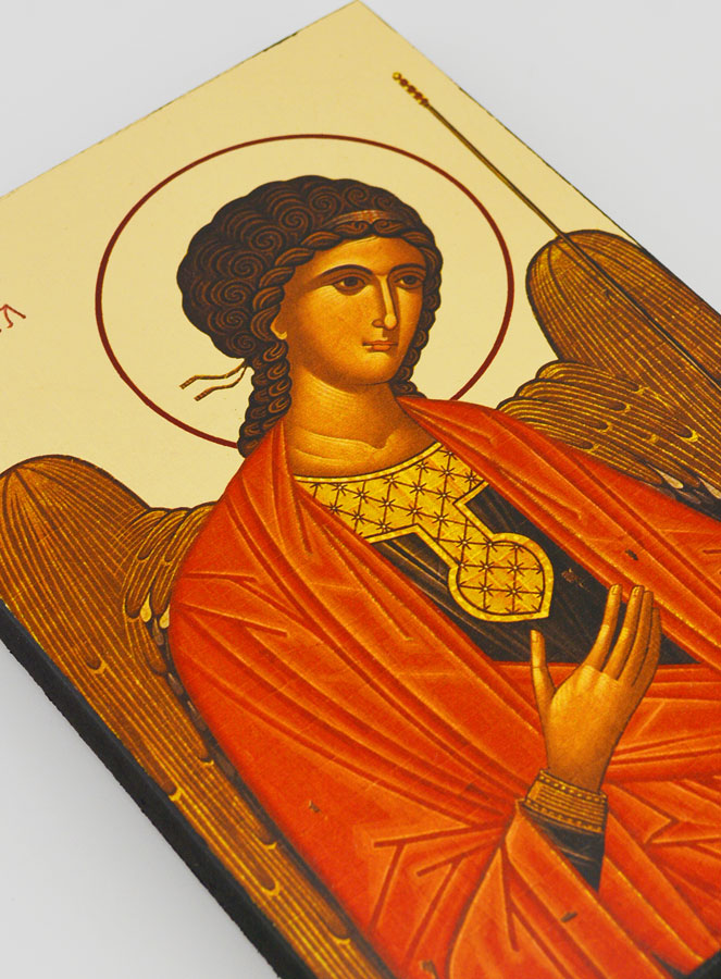 Icône Byzantine Saint Michel Archange Rouge - 20 cm (pic 3)