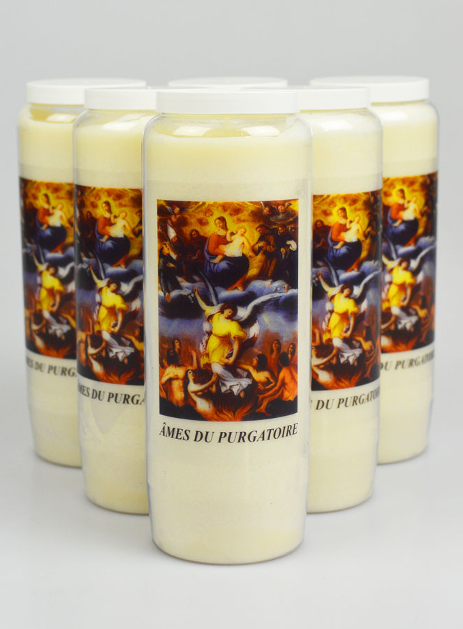 Lot de 6 Bougies de Neuvaine - Prier pour les Âmes du Purgatoire (pic 1)