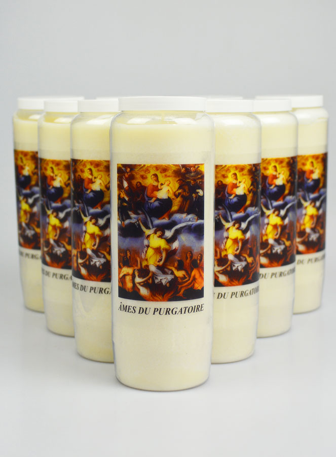 Lot 10 Bougies de Neuvaine - Prier pour les Âmes du Purgatoire (pic 1)