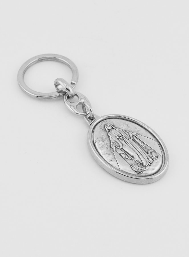 Porte-Clés Vierge Miraculeuse - Médaille Miraculeuse - 40 mm (pic 3)