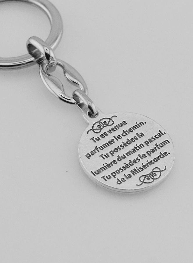 Porte-Clés de Sainte Marie-Madeleine Argenté avec Prière (pic 4)