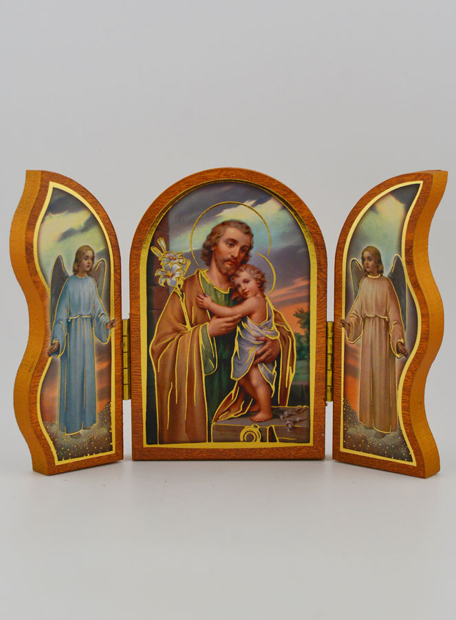 Icône Triptyque Saint Joseph - 12 cm (pic 1)
